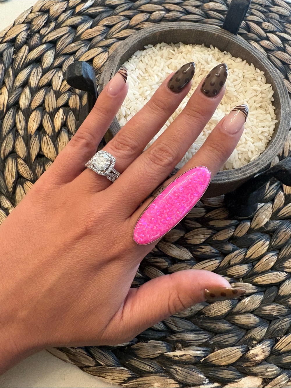 Native Pink Opal ring - Picture 2 of 5